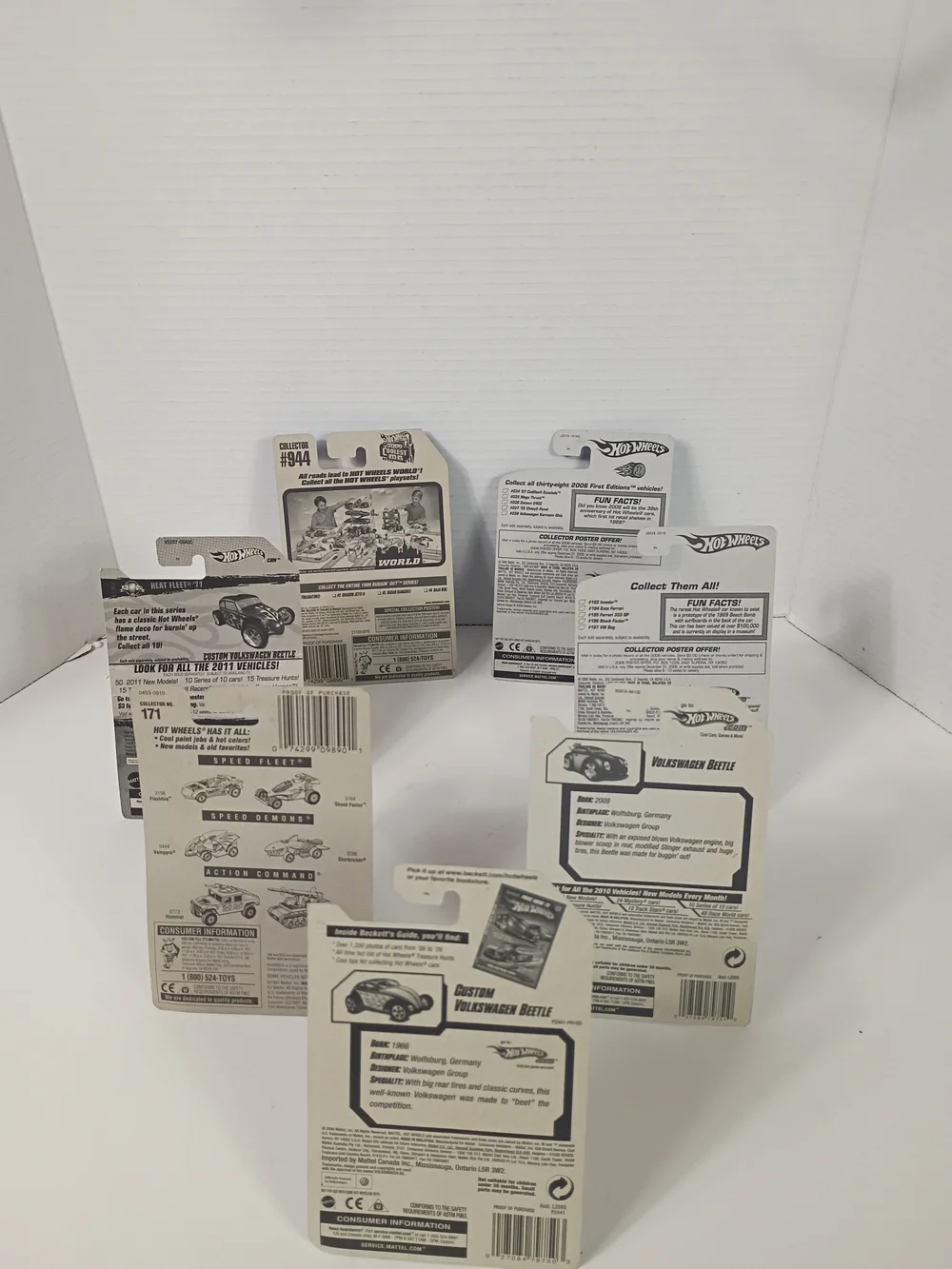 7 Hot Wheels Beatles Volkswagen Bran New